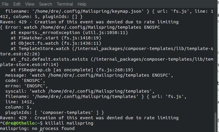 error_mailspring_enospc