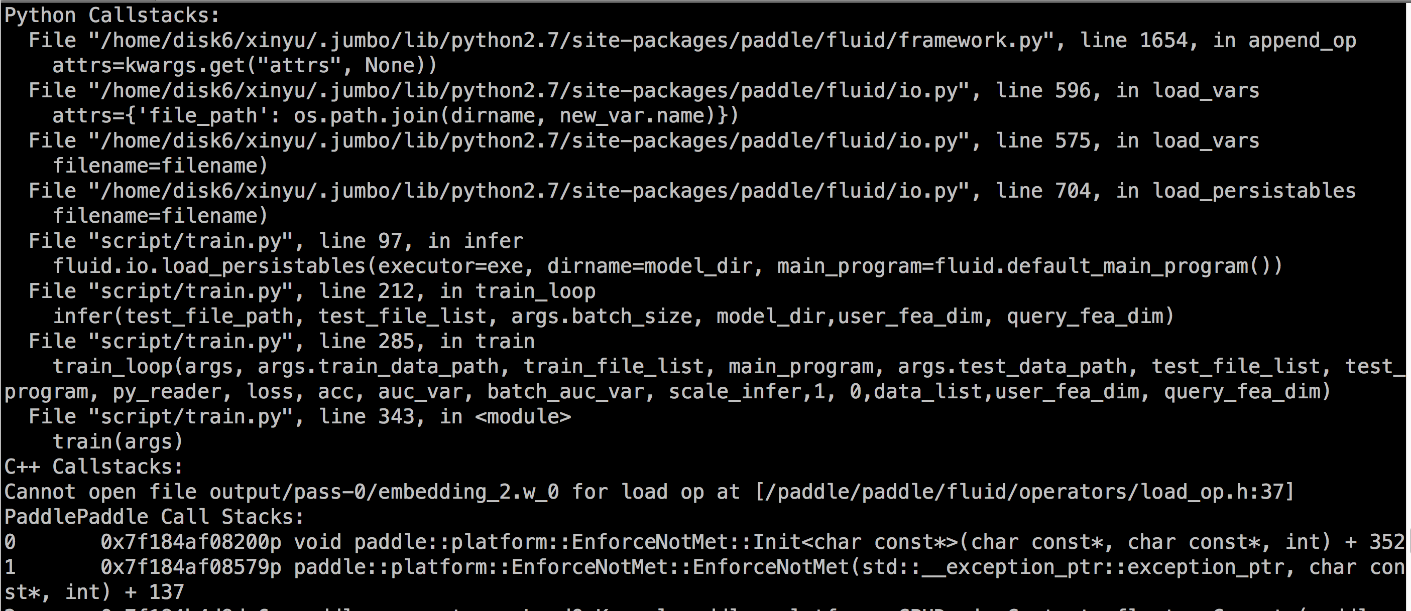 加载模型失败 · Issue #17849 · PaddlePaddle/Paddle · GitHub