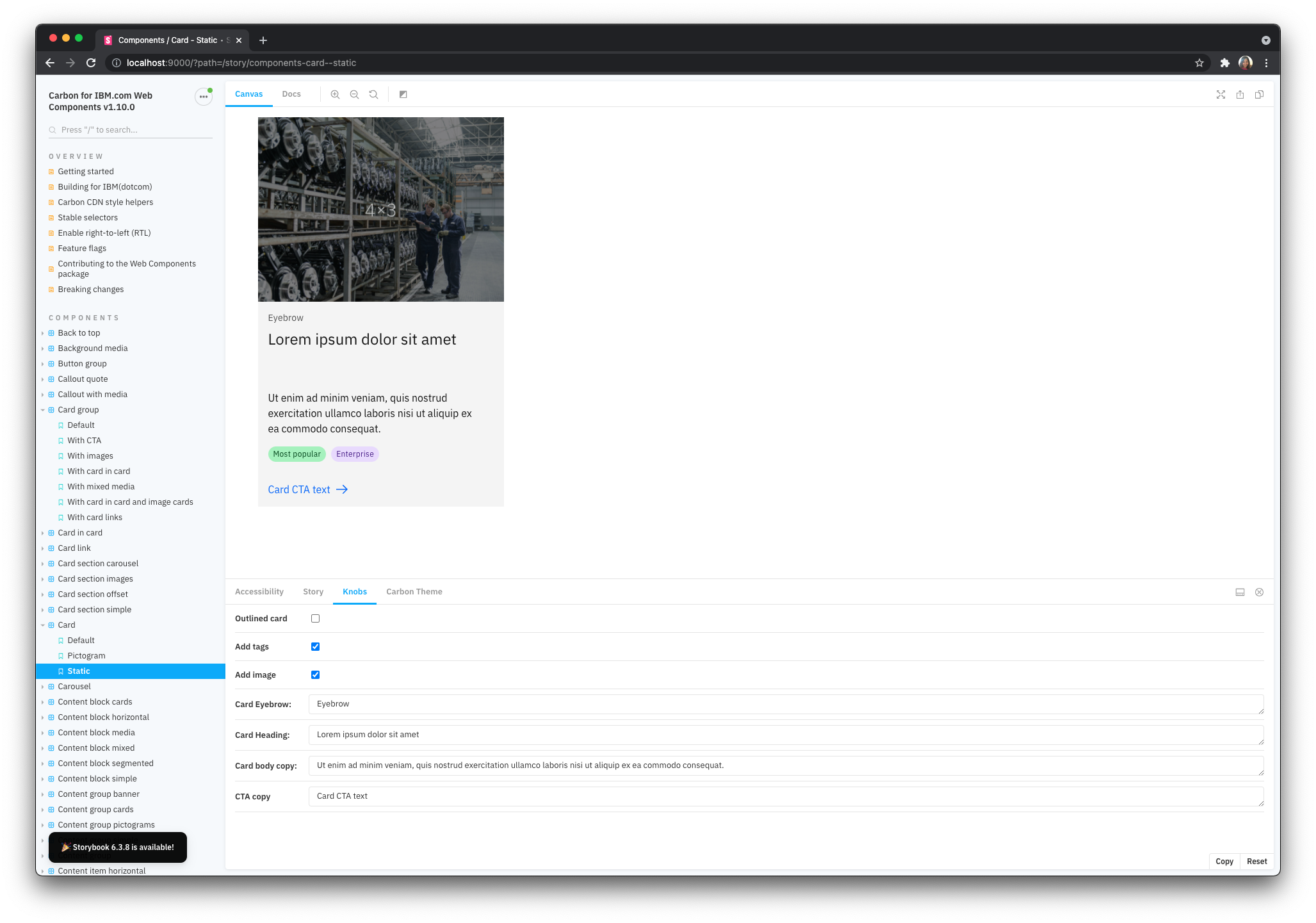[Card]  Component Add Tags to the bottom of the card component