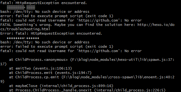 hexo d 报错，无法推送内容到github · Issue #3046 · hexojs/hexo · GitHub
