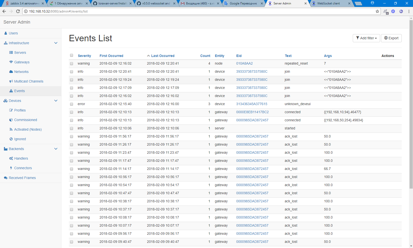 v0.5.0 websocket and app · Issue #288 · gotthardp/lorawan-server · GitHub
