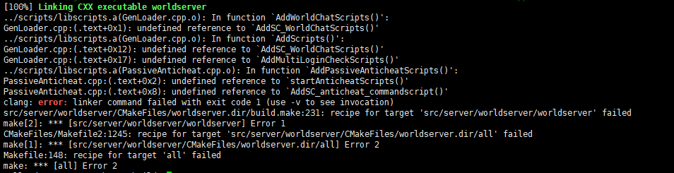 Compilation failed · Issue #5008 · azerothcore/azerothcore-wotlk · GitHub