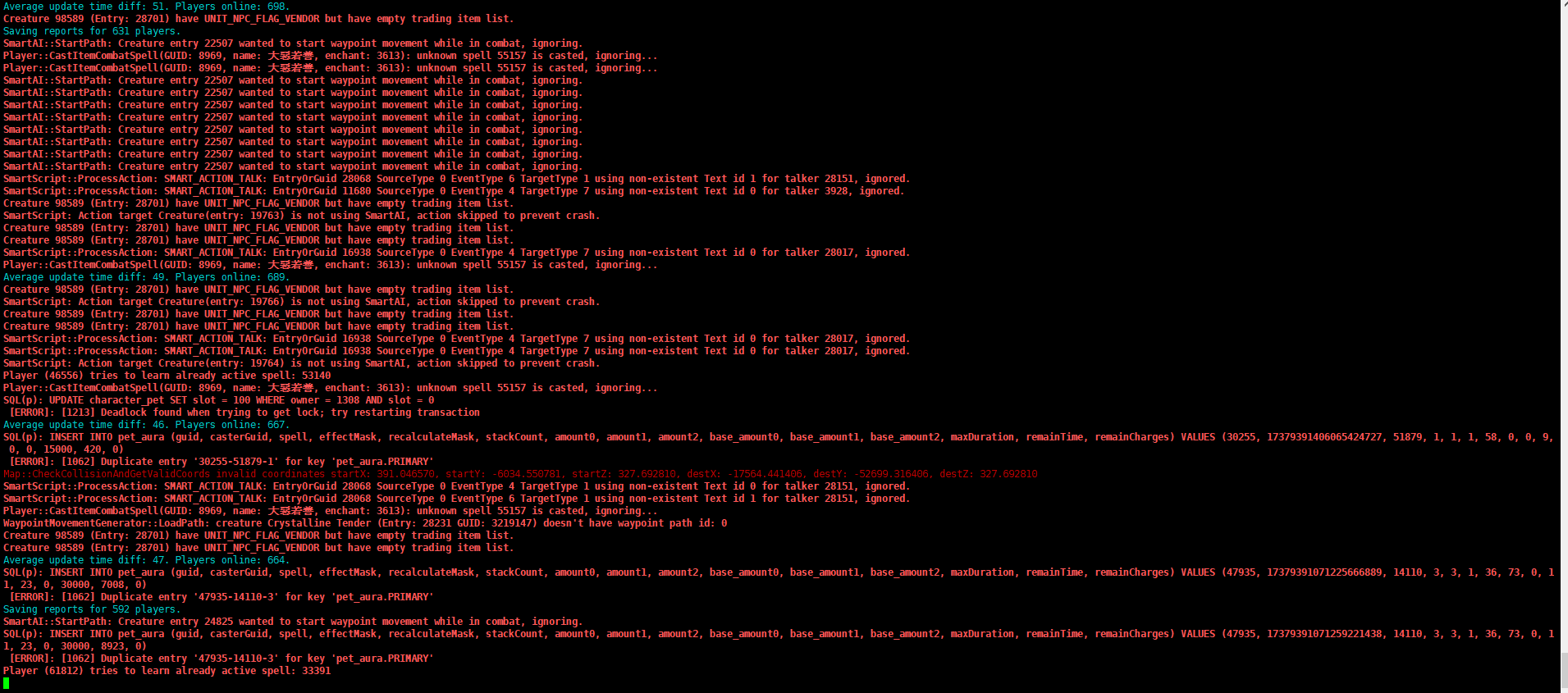 Server stuck · Issue #5535 · azerothcore/azerothcore-wotlk · GitHub