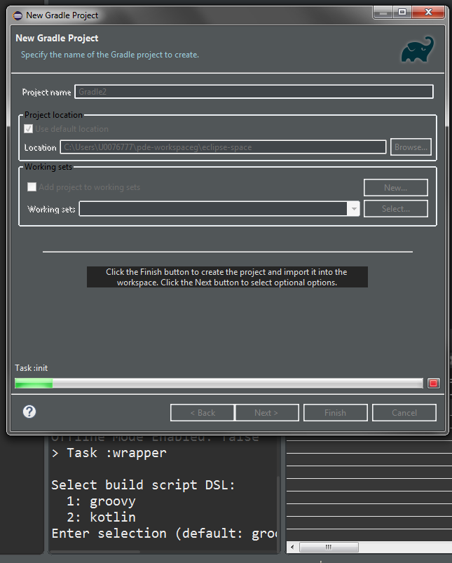 New Gradle Project wizard w/ Gradle 5 locks up · Issue #839 · eclipse ...
