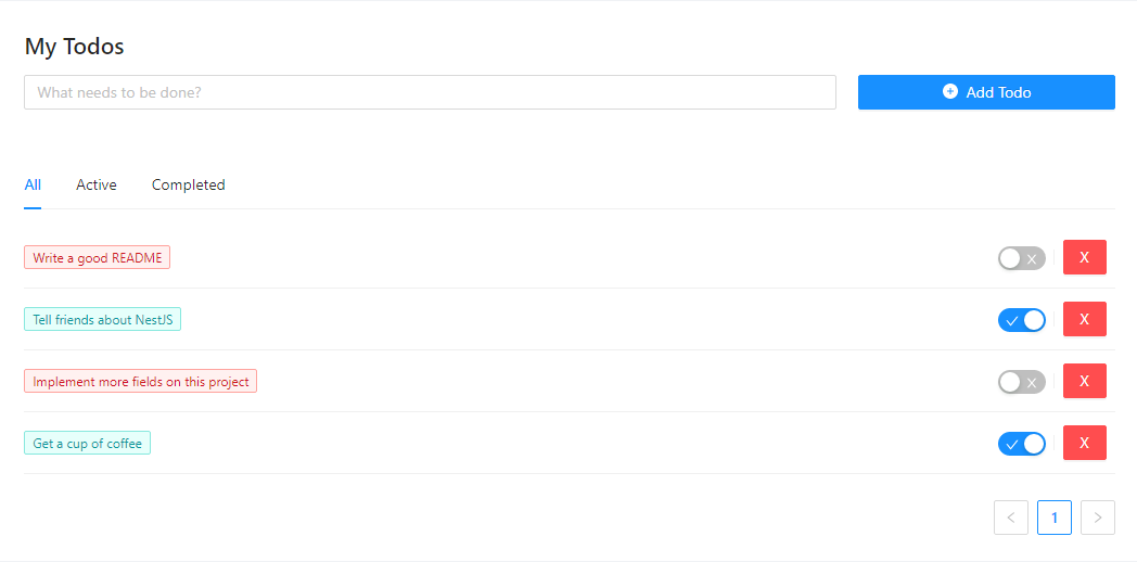 GitHub - gustuxd/todo-list: Studying NestJS and React · GitHub