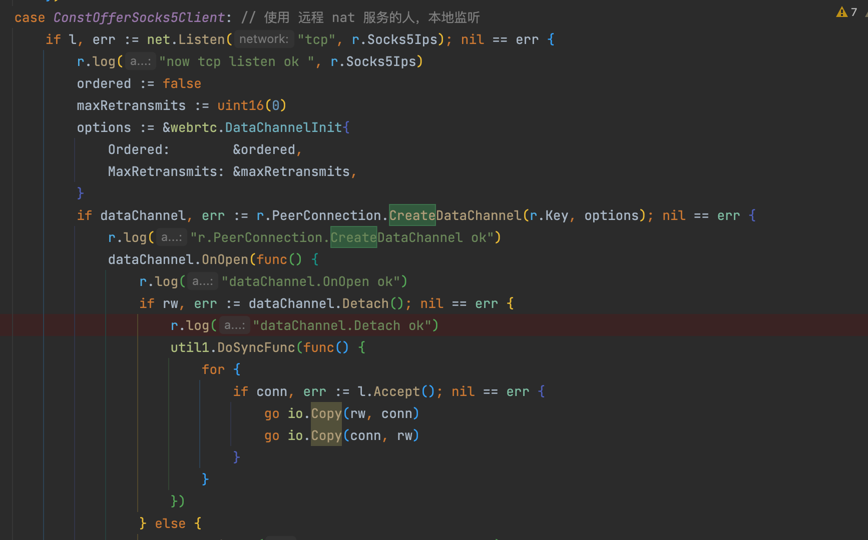 [question] socks5 over webrtc,but never entered，help me thanks · Issue