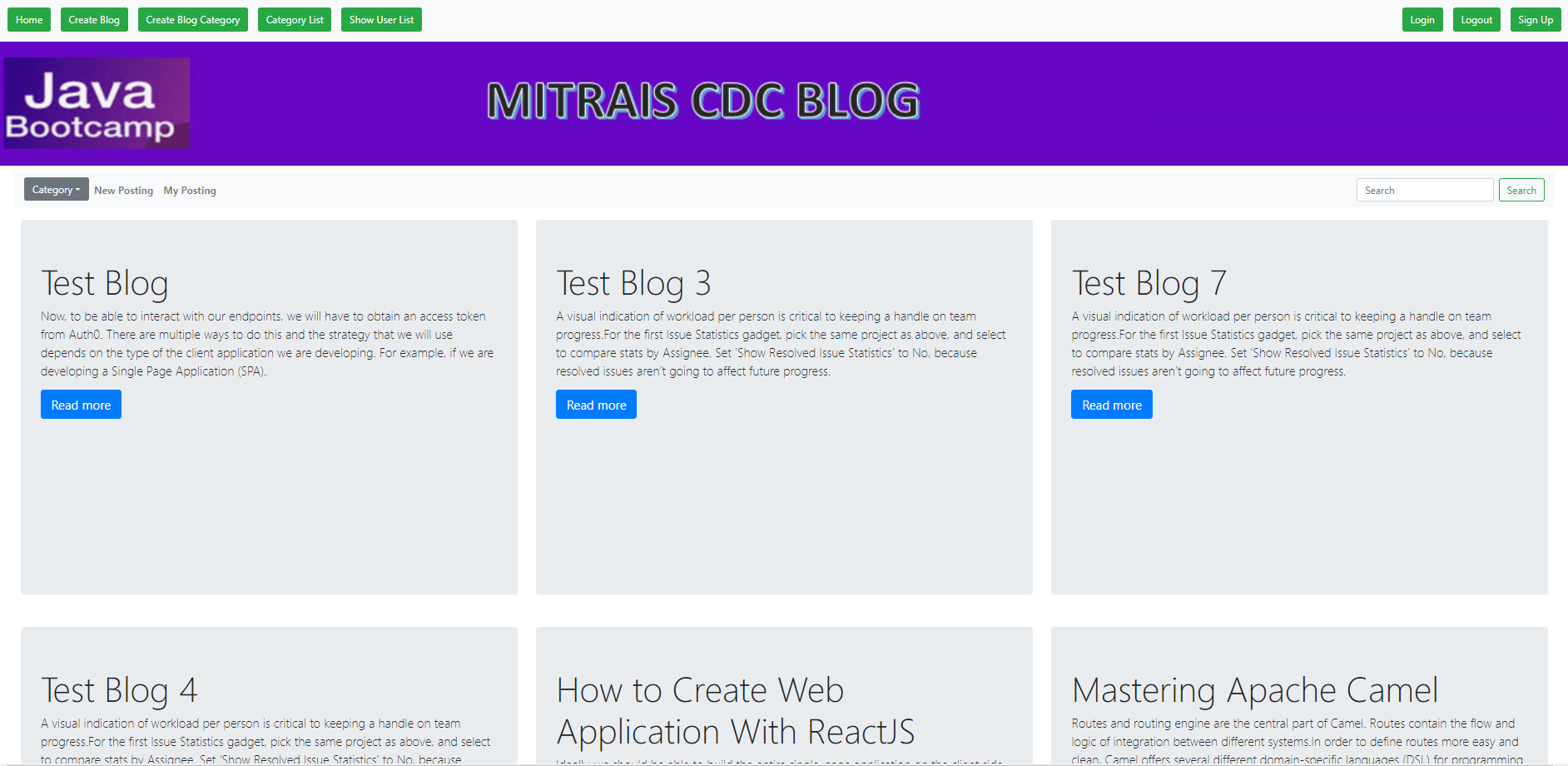GitHub - Arakh/blog-frontend-application: CDCBootcamp Mitrais Team-2