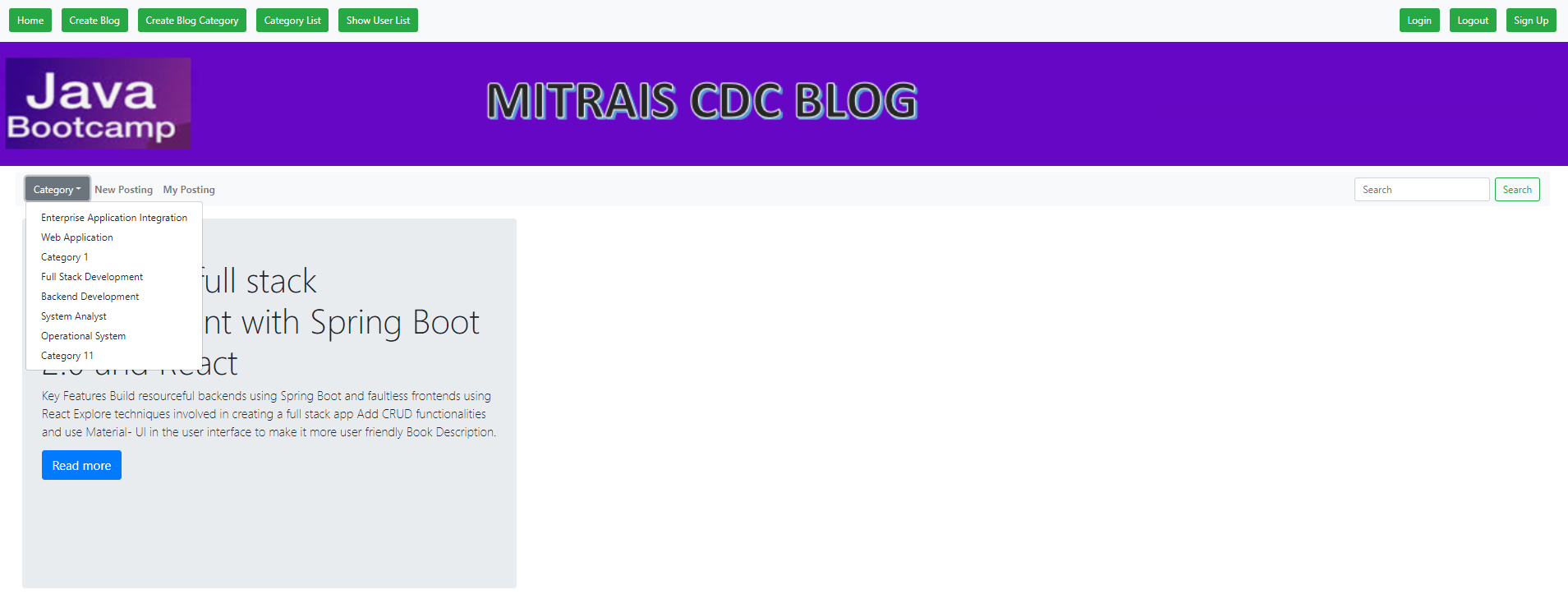 GitHub - Arakh/blog-frontend-application: CDCBootcamp Mitrais Team-2