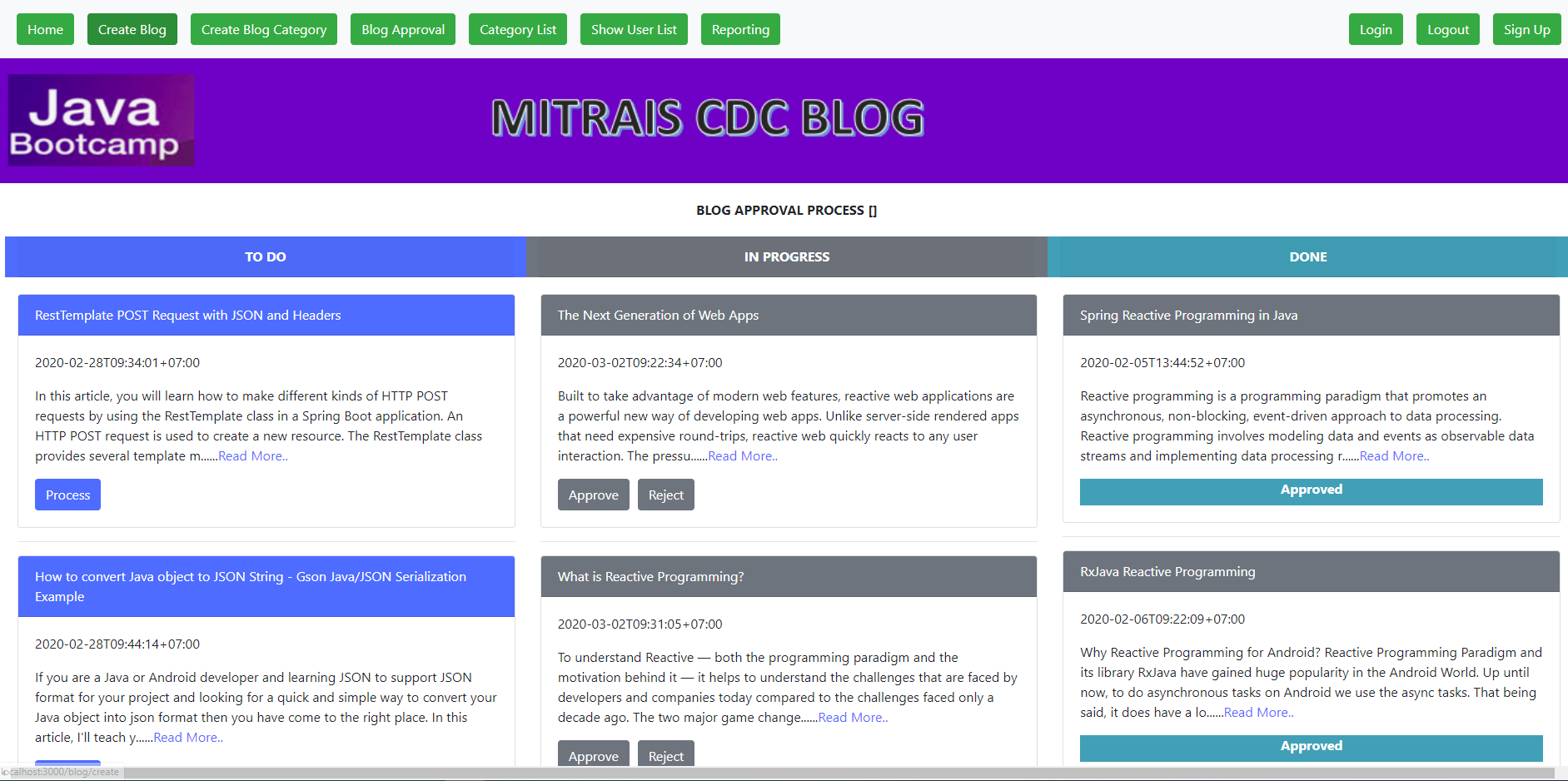 GitHub - Arakh/blog-frontend-application: CDCBootcamp Mitrais Team-2