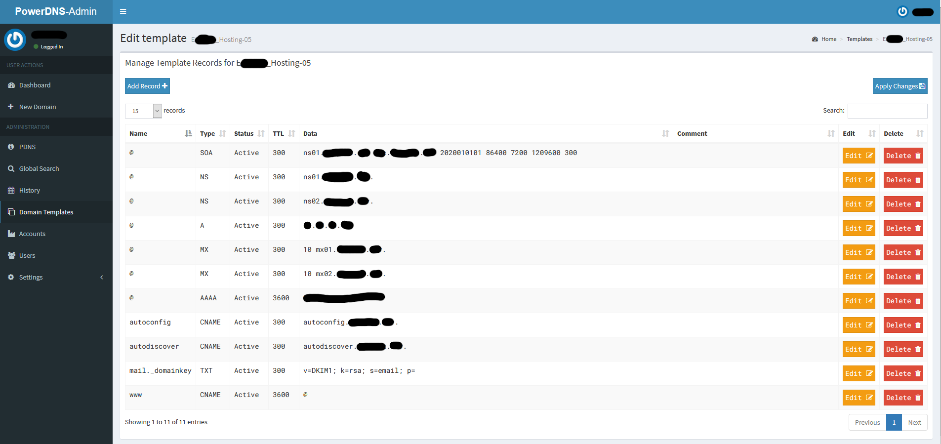 New domain doesn't apply the template · Issue #775 · PowerDNS-Admin ...