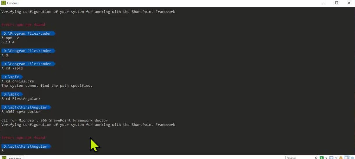 SPFx Doctor always produces "Error: npm not found" · Issue #2299 · pnp ...