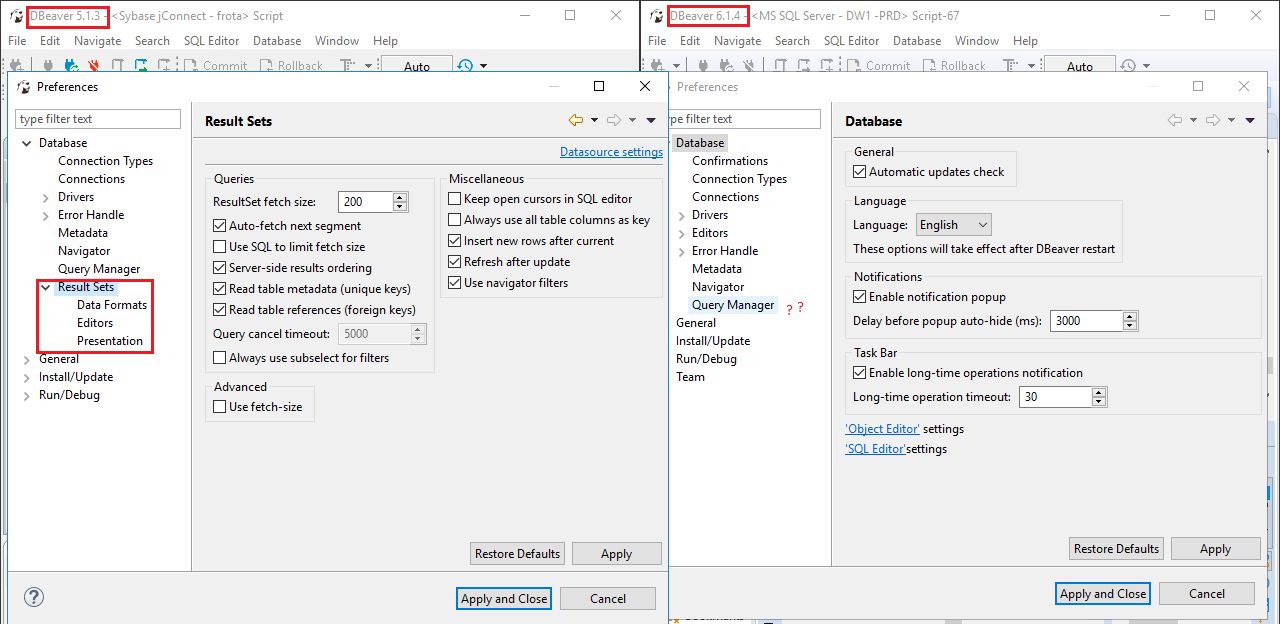 Result Sets menu missing 6.1.4 · Issue #6593 · dbeaver/dbeaver · GitHub