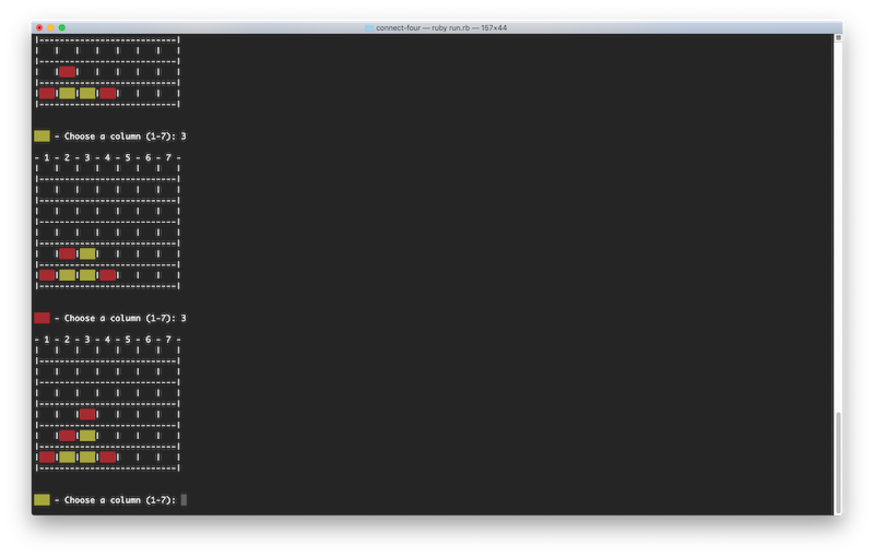 GitHub - chrisnorwood/connect-four: TDD Connect 4