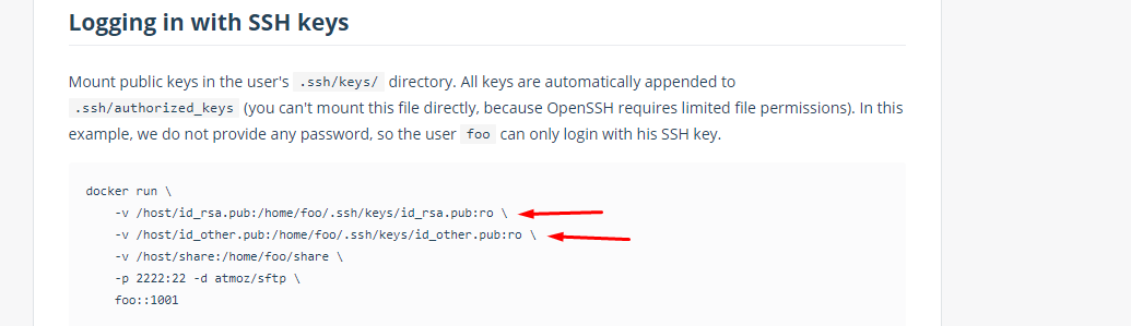/home/foo/.ssh No such file or directory · Issue #224 · atmoz/sftp · GitHub