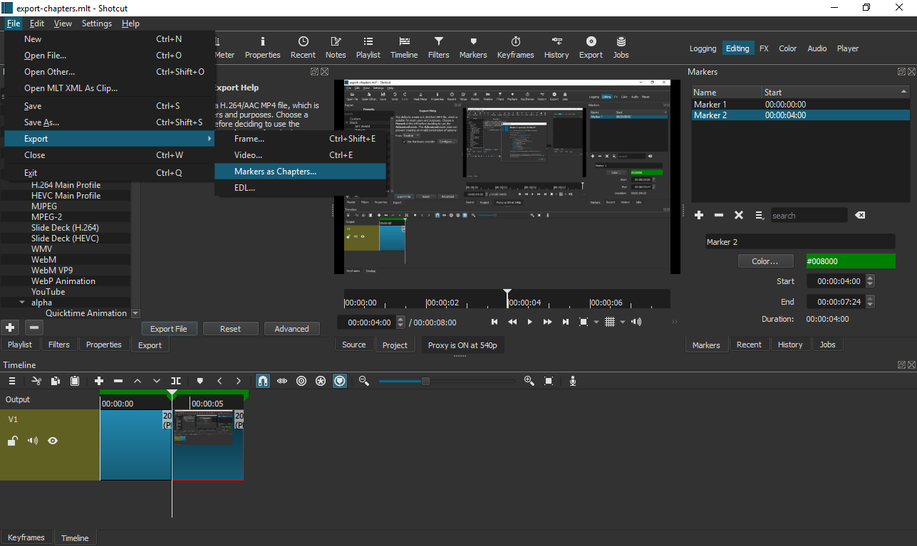 Export Markers as Chapters creates a empty file · Issue #1281 ...