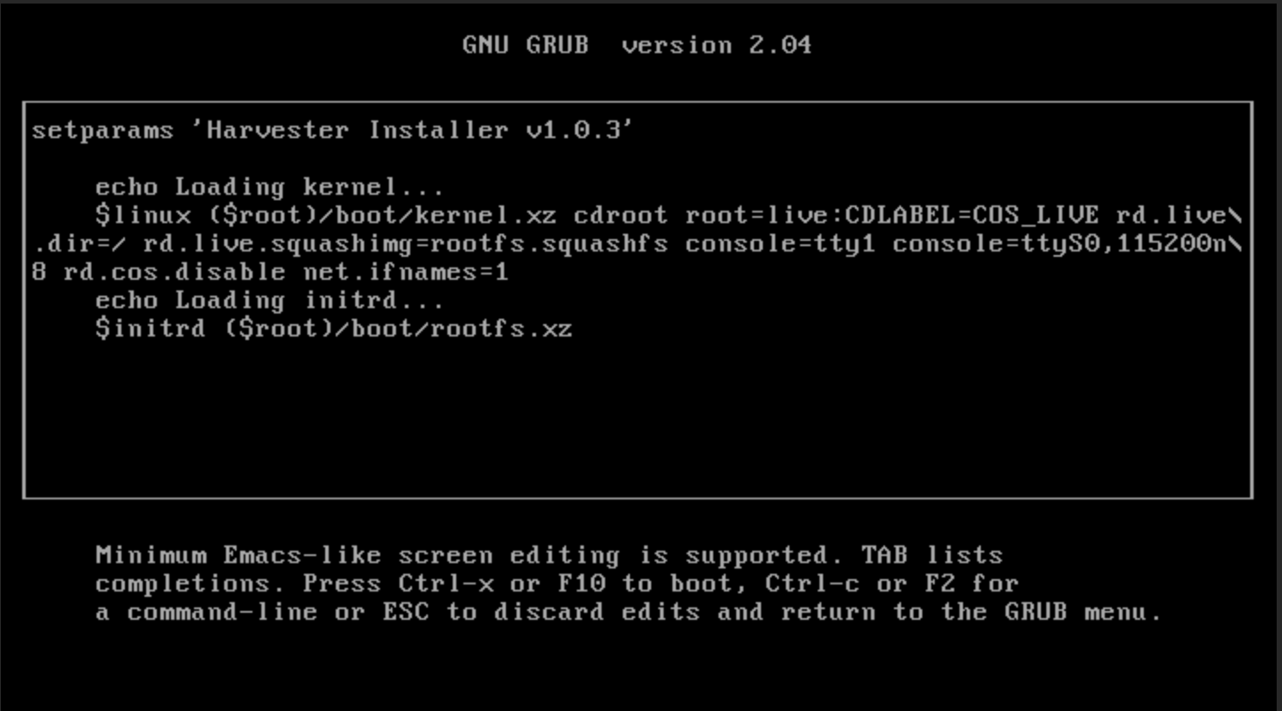 [BUG] Harvester Installer loops over Serial Console (DELL VEP4600