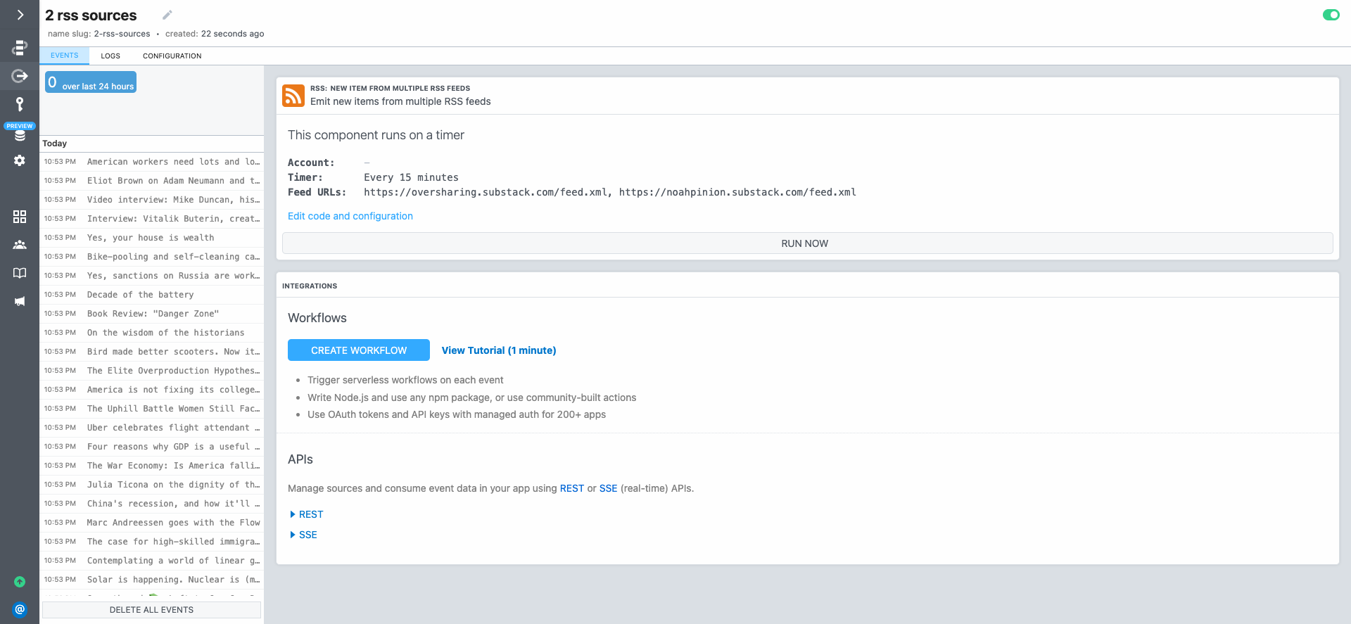 [BUG] New Item from Multiple RSS Feeds not working · Issue #4165 ...