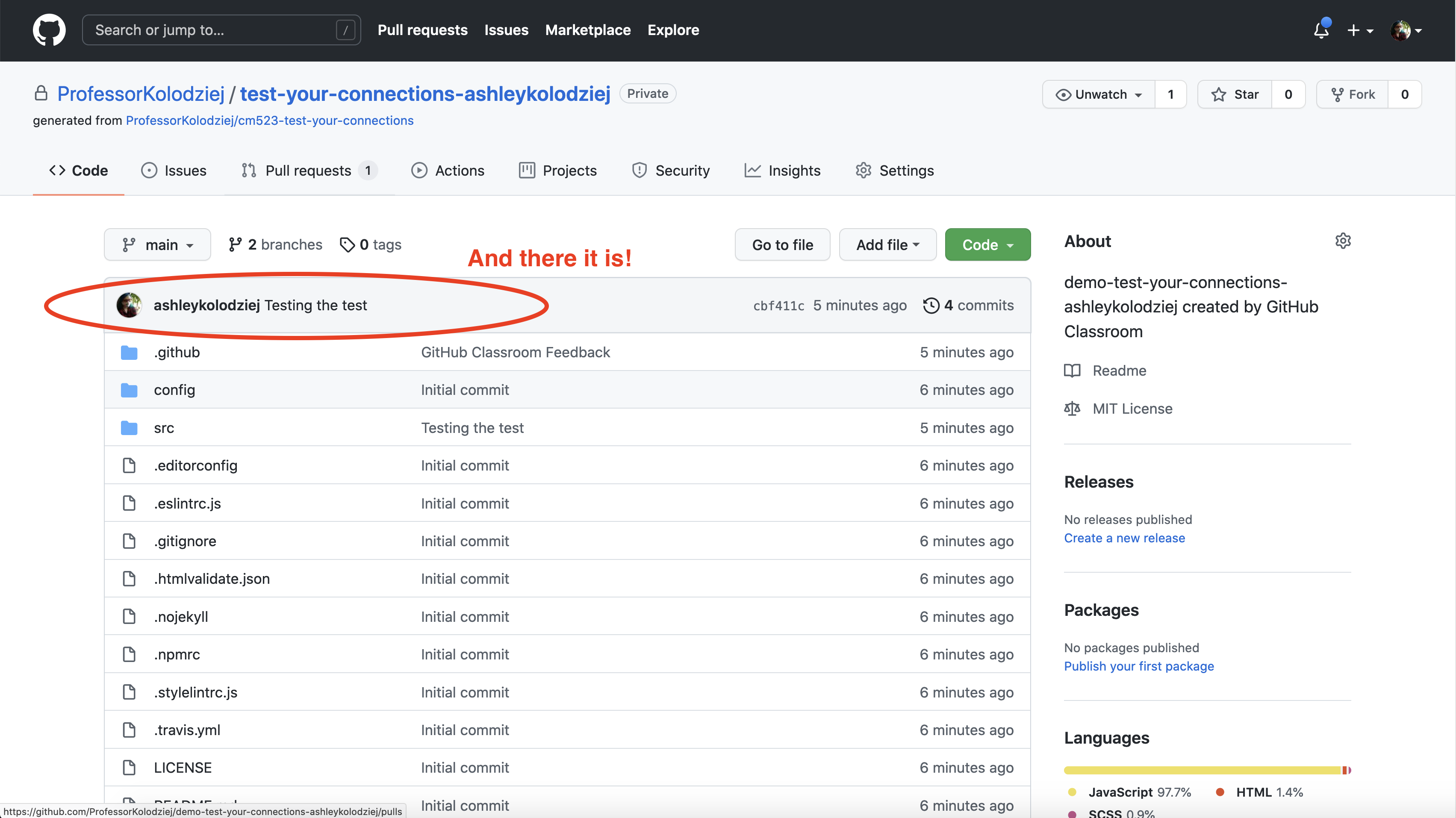 GitHub - ProfessorKolodziej/assignment-1-test-your-connections-junheesp