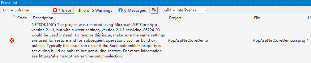 open abp solution with latest visual studio 2017(version 15.8.2) an ...