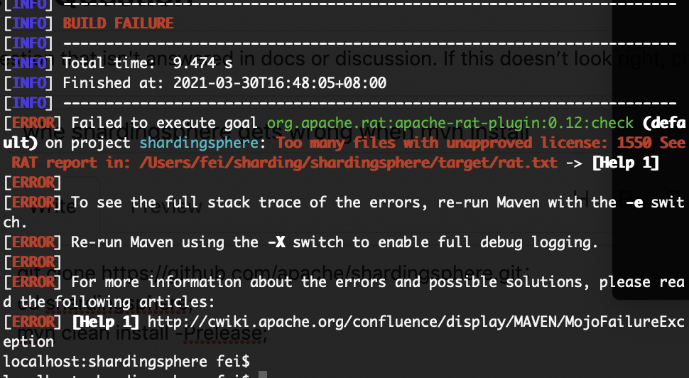 whe shardingsphere gets wrong when mvn install · Issue #9877 · apache ...