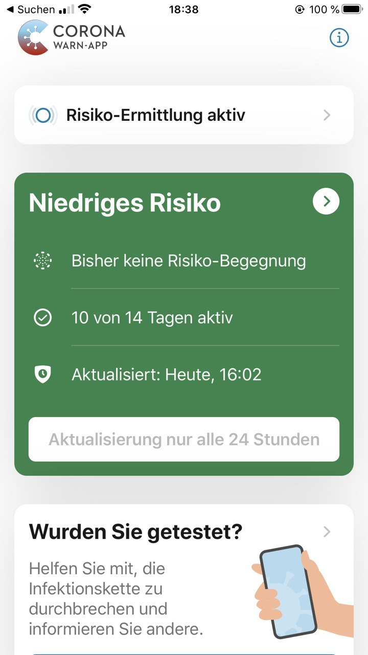 Fehlerhafte Zahlung Der Aktiven Tage Issue 804 Corona Warn App Cwa App Ios Github