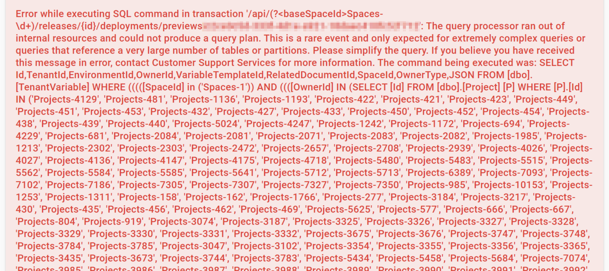 Performance issues tenant deployment when logs of user has lots of ...