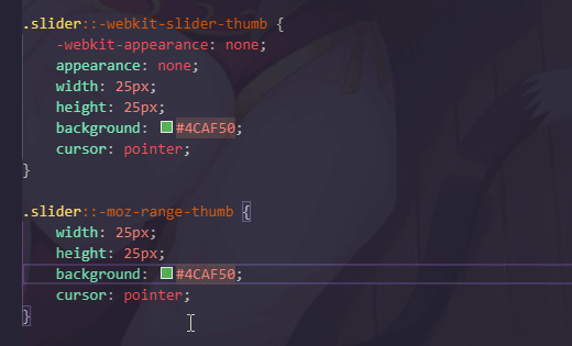 Selecting 2 color values and changing them both with color picker ...