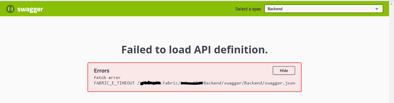 Json request failed. Load api. failed to load. kestrel что это swagger. failed to fetch.