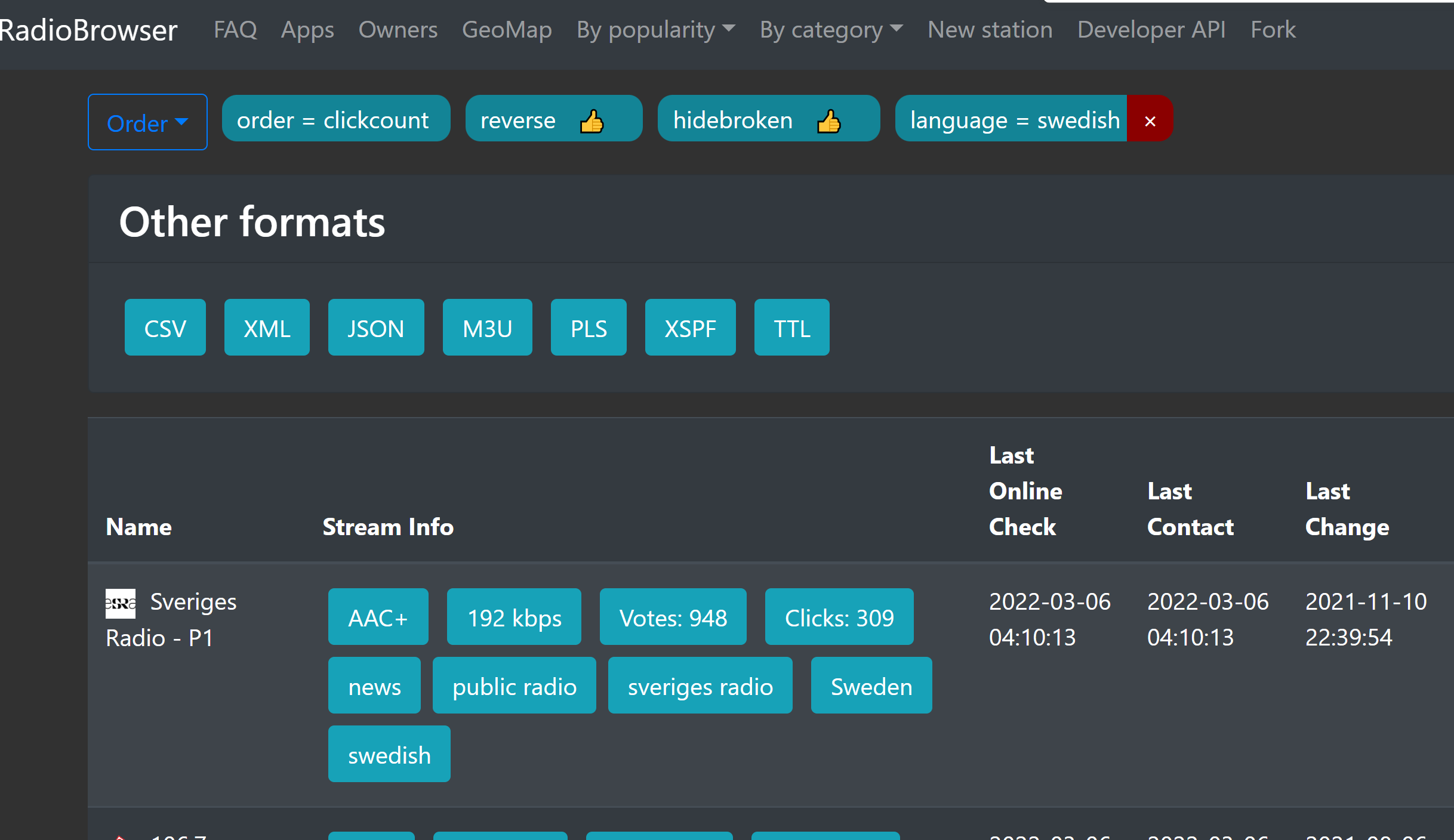 Radio browser does not show correct flag or channels for some countries ...