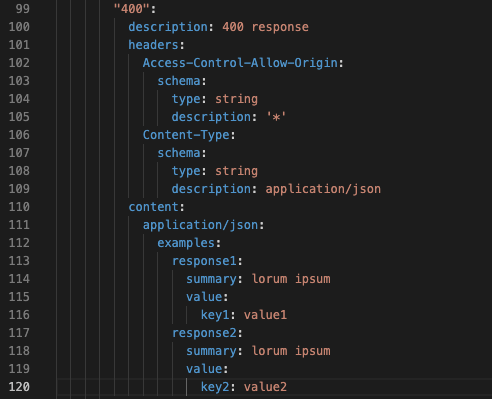 Allow for a `description` to be attached to an API Response Example ...
