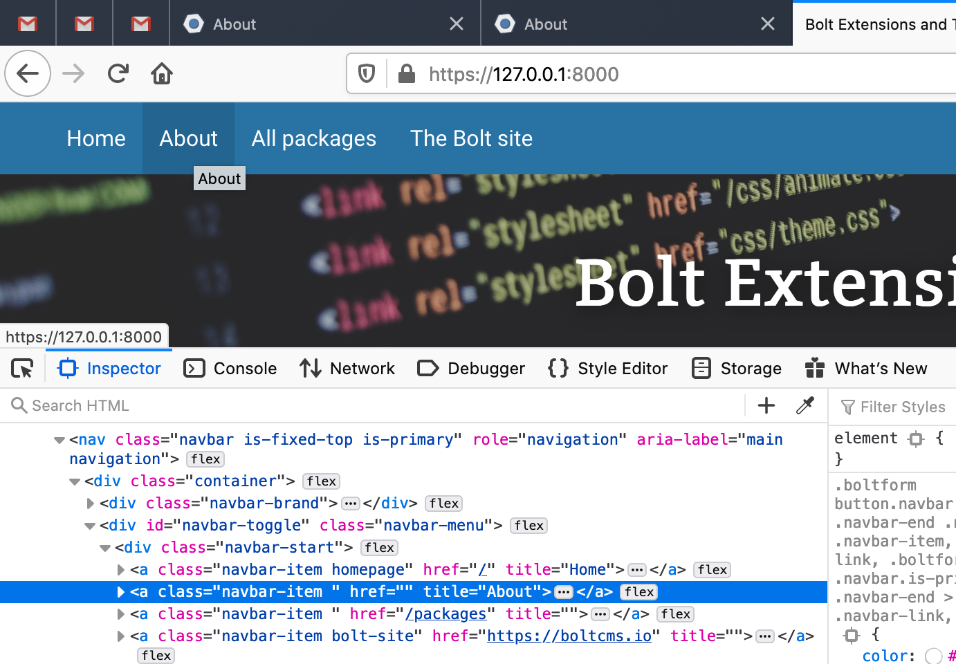 Menu has incorrect links · Issue #1116 · bolt/core · GitHub