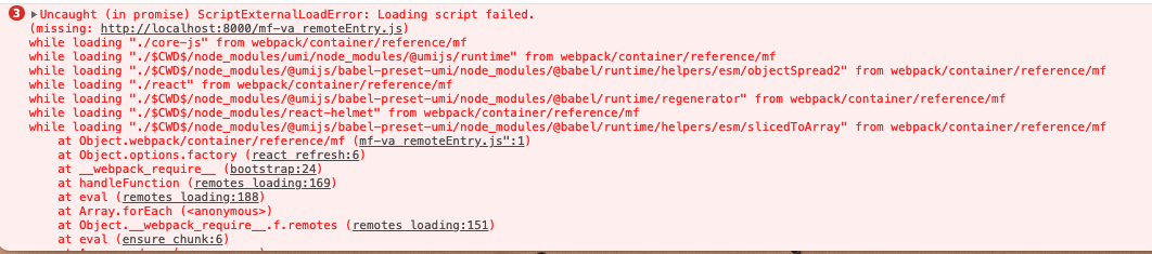 [Bug]umi@3.5.0搭配 qiankun 插件，开启 mfsu 功能报错 · Issue #6831 · umijs/umi · GitHub