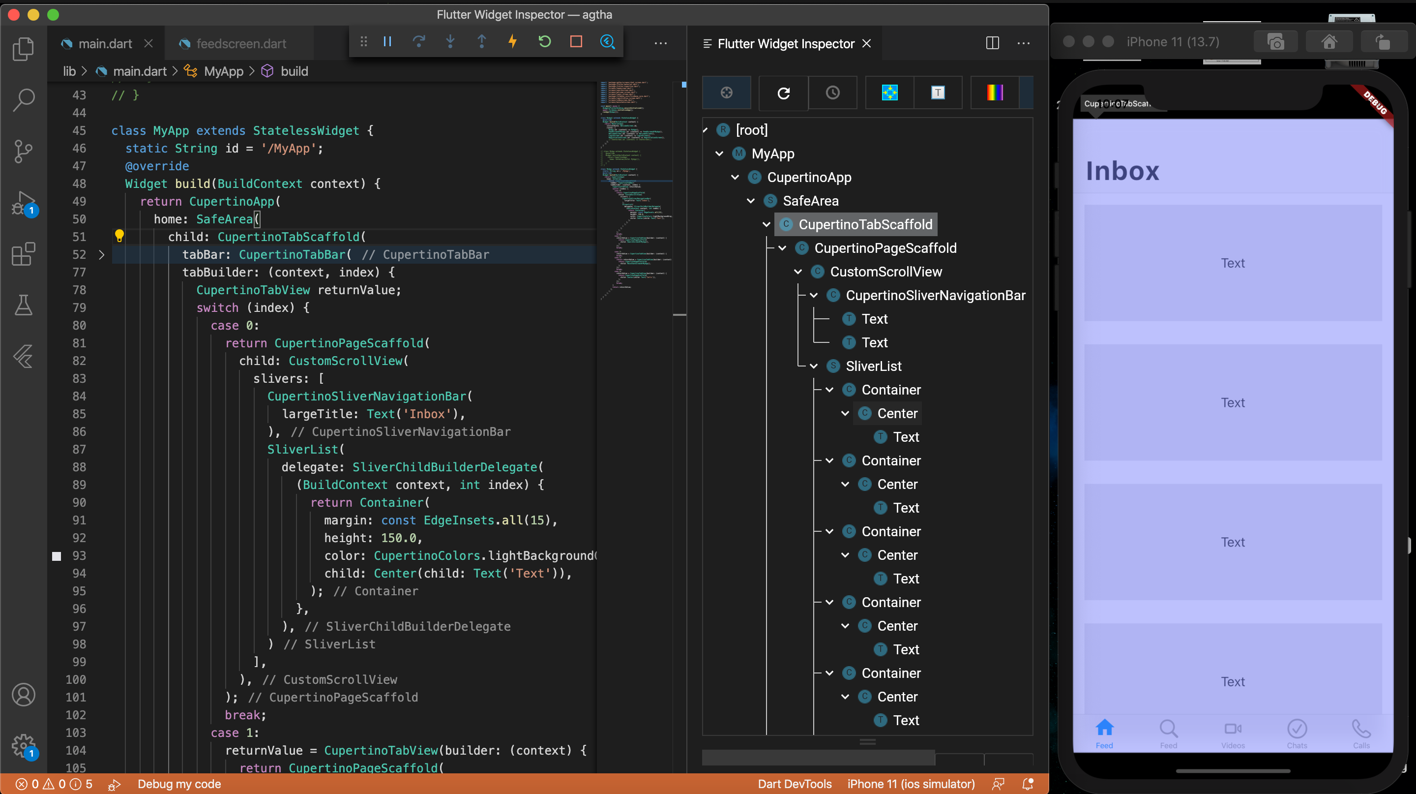 Why is my CupertinoTabScaffold not occupying the fullscreen? · Issue