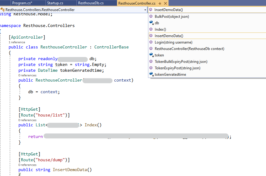 Shortcut to list down only methods/fucntions from JS or TSX file in the ...