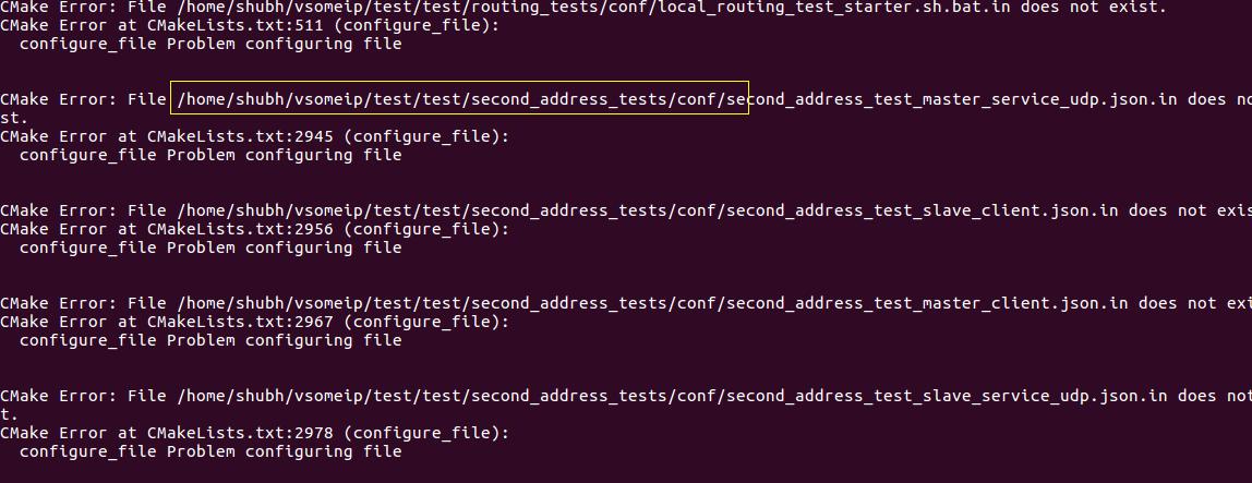 Compilation of tests is failing · Issue #147 · COVESA/vsomeip · GitHub