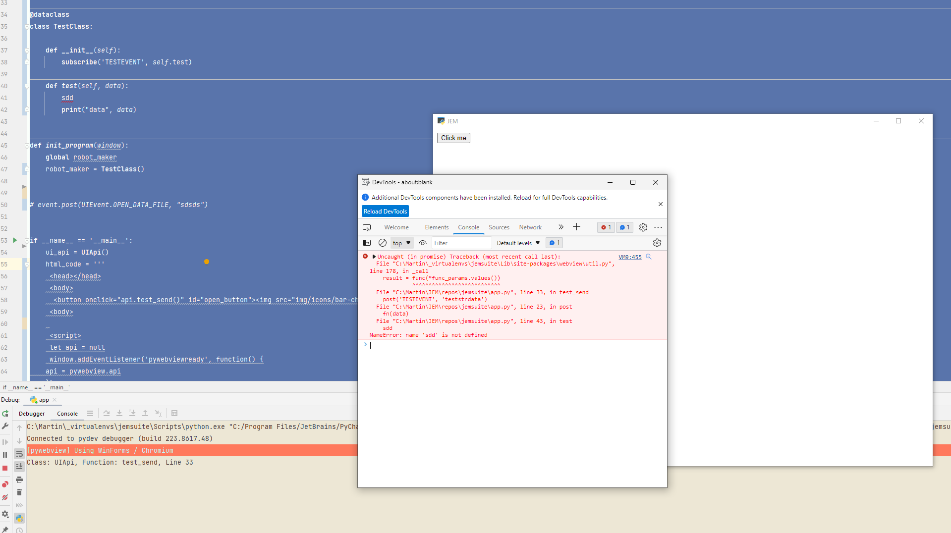 Python errors, when coming from the UI api class, do not show in python ...
