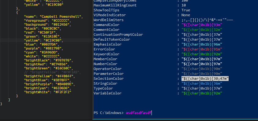 PSReadLine colors and schemes · Issue #3329 · microsoft/terminal · GitHub