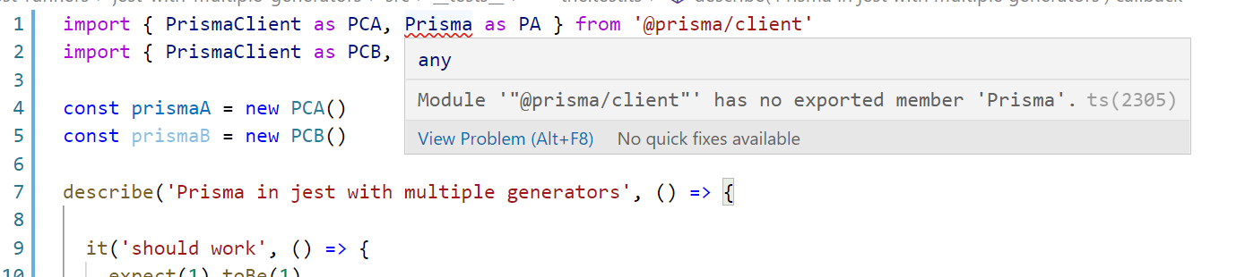 Add `Prisma` namespace to ungenerated Client · Issue #7844 · prisma ...