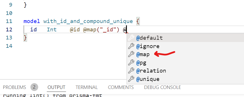 Auto completion suggests `@map` although already present · Issue #1079 ...