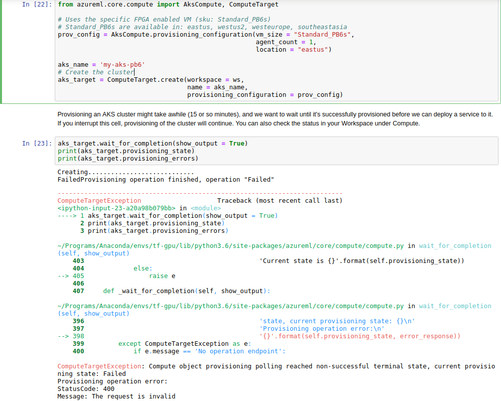 Error 400 when deploying to STANDARD_PB6s · Issue #31354 ...