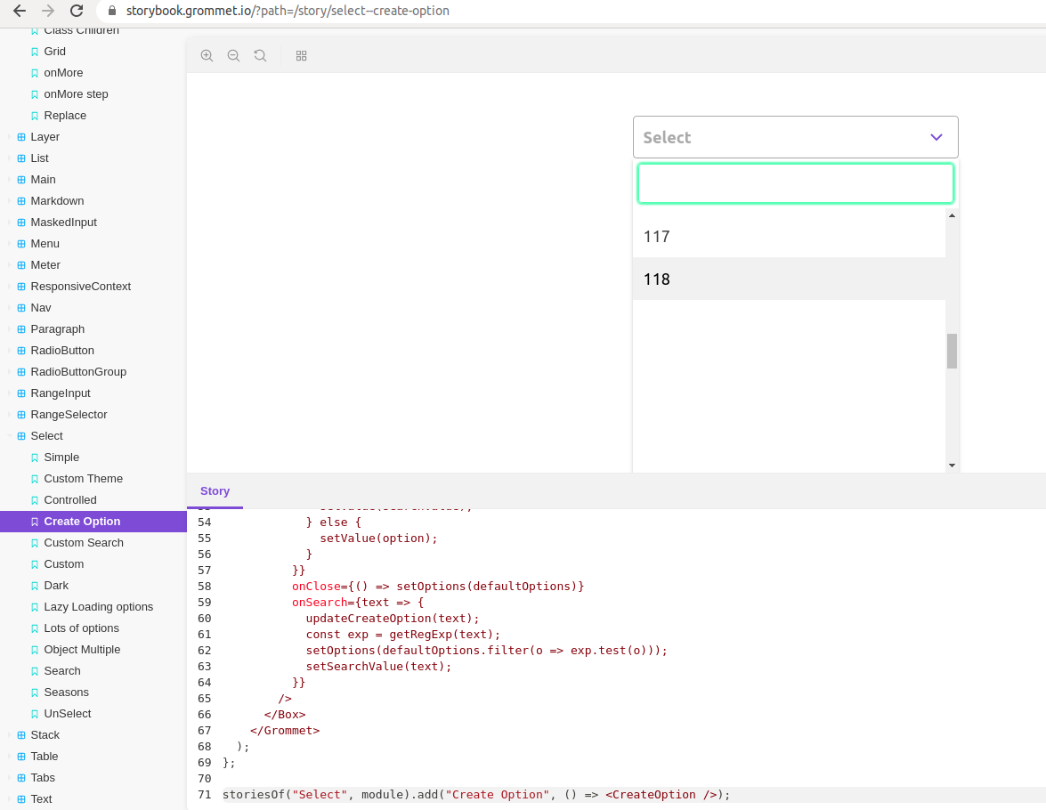 Select strange behaviour when reaching the end of scroll container ...