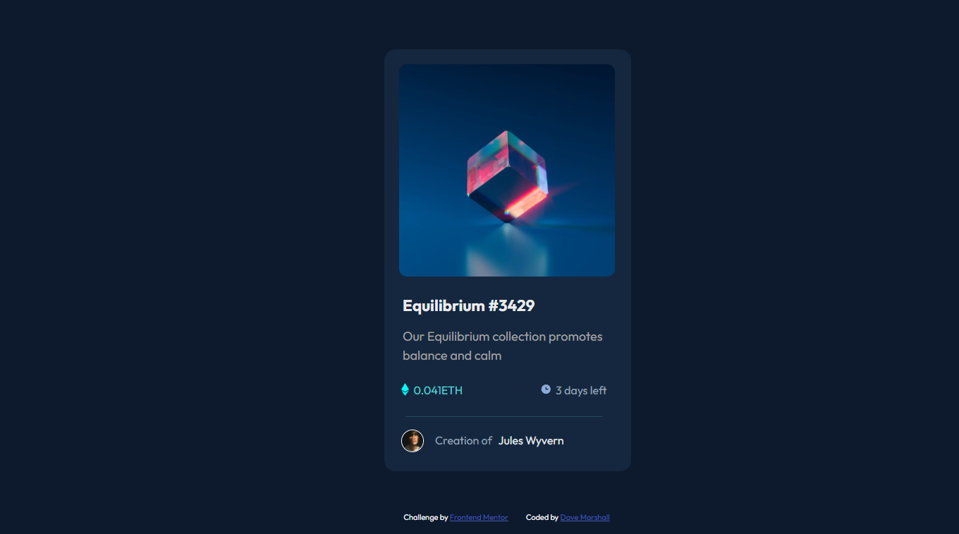 Github bombblastmedia nft challenge 2cnd challenge from frontend mentors