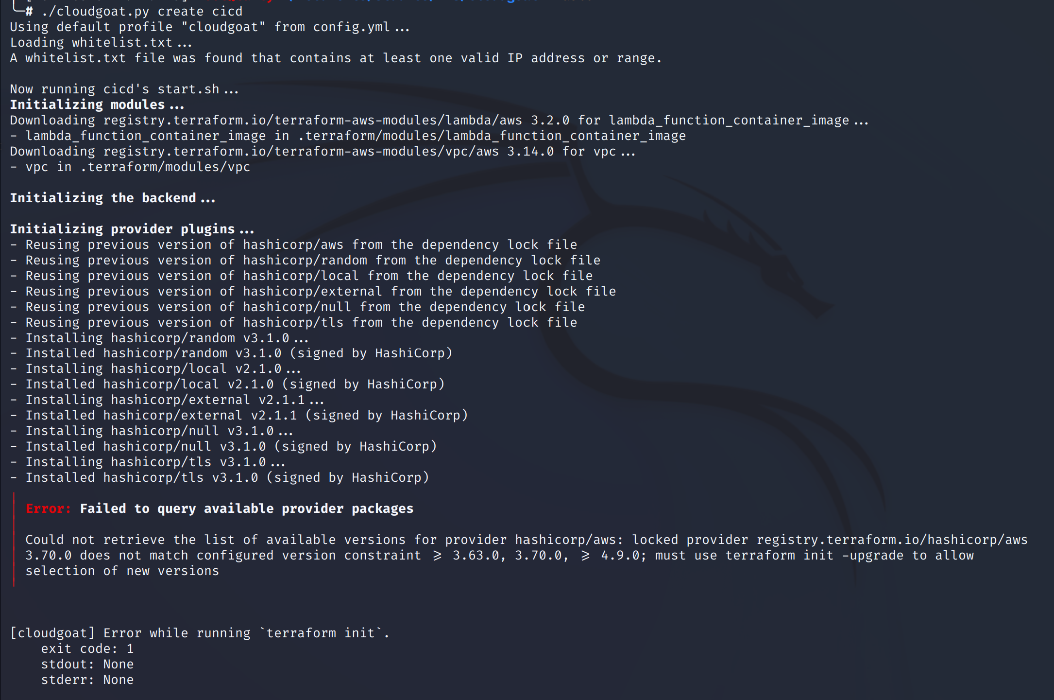 Terraform Errors on creating CICD scenario. · Issue 128
