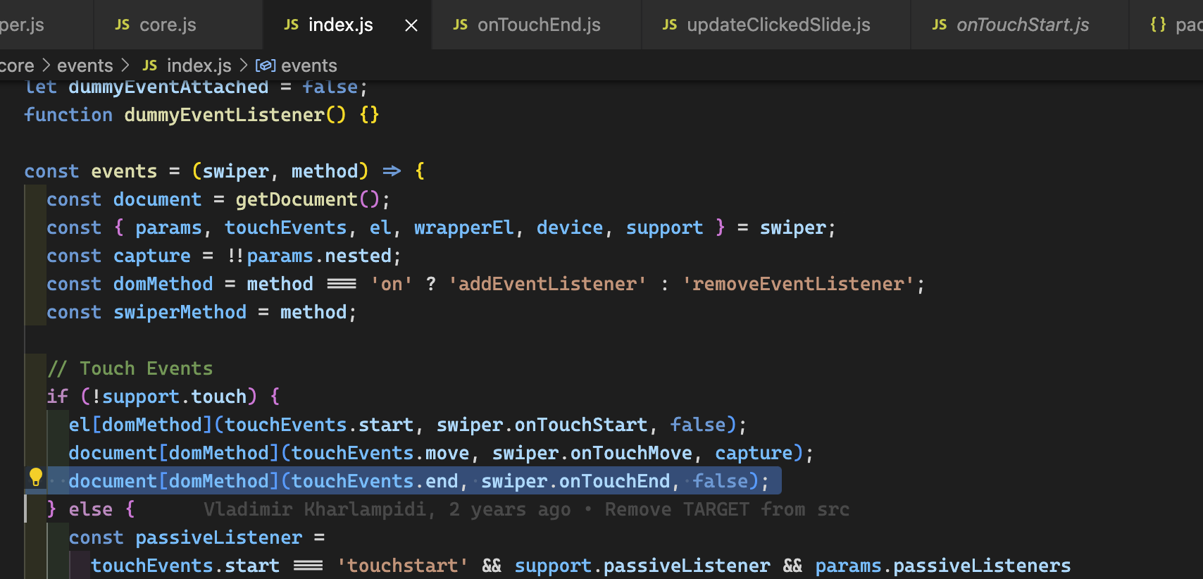 Could not get the clicked slider when the swiper is included in the ...