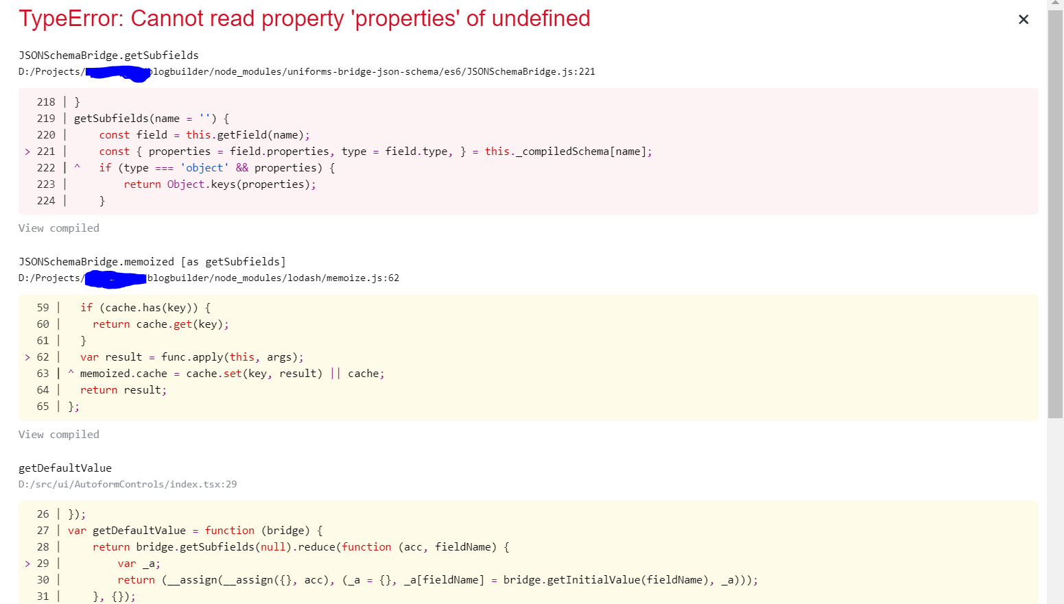 use autoform to edit plugin alway throw error 'TypeError: Cannot read ...