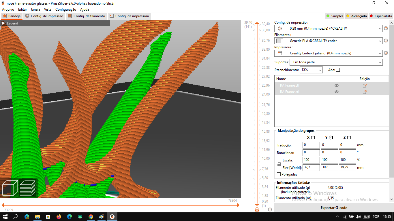Automated organic support doesn't touch de desired object · Issue ...