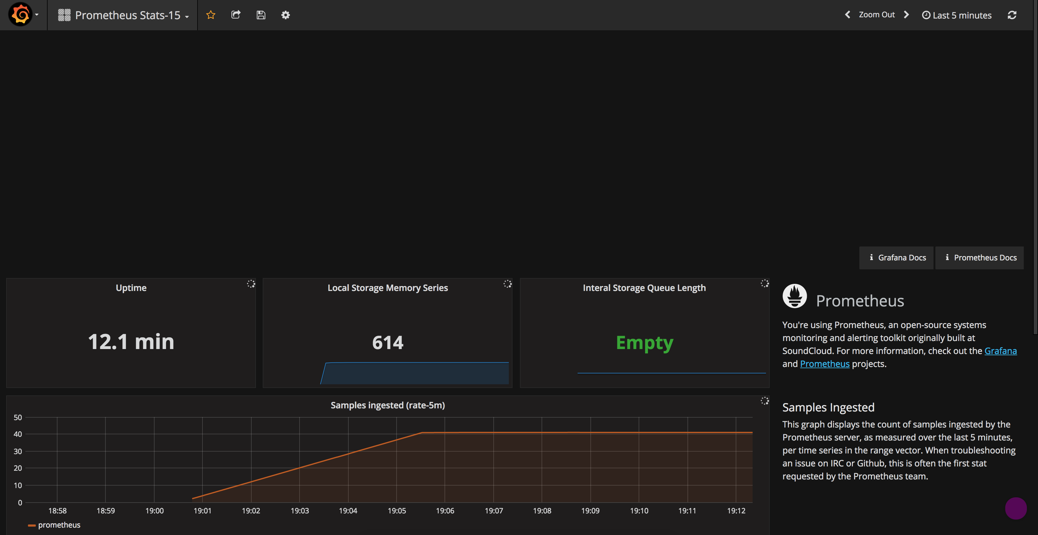 [Bug] Grafana hangs in Browser while dashboard shows last 5 minutes ...