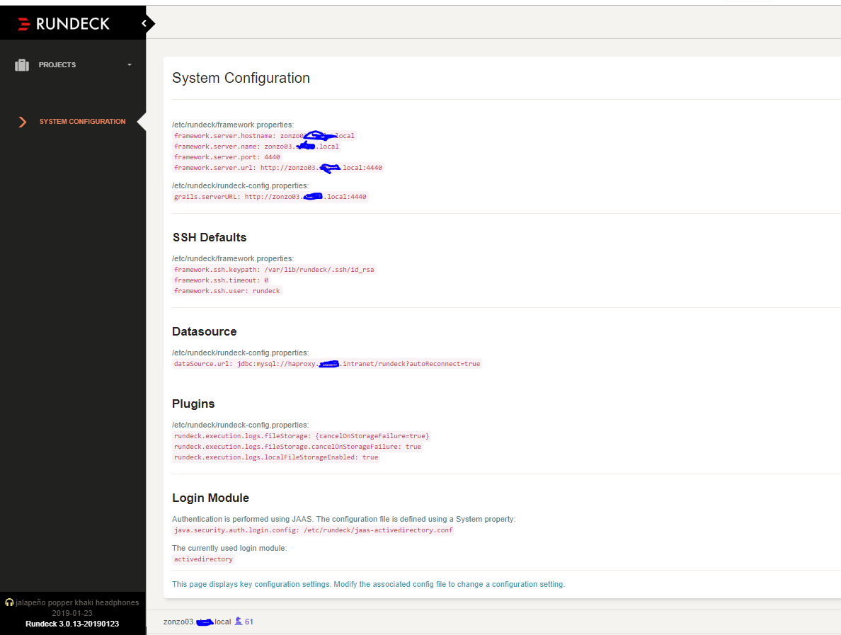 system configuration