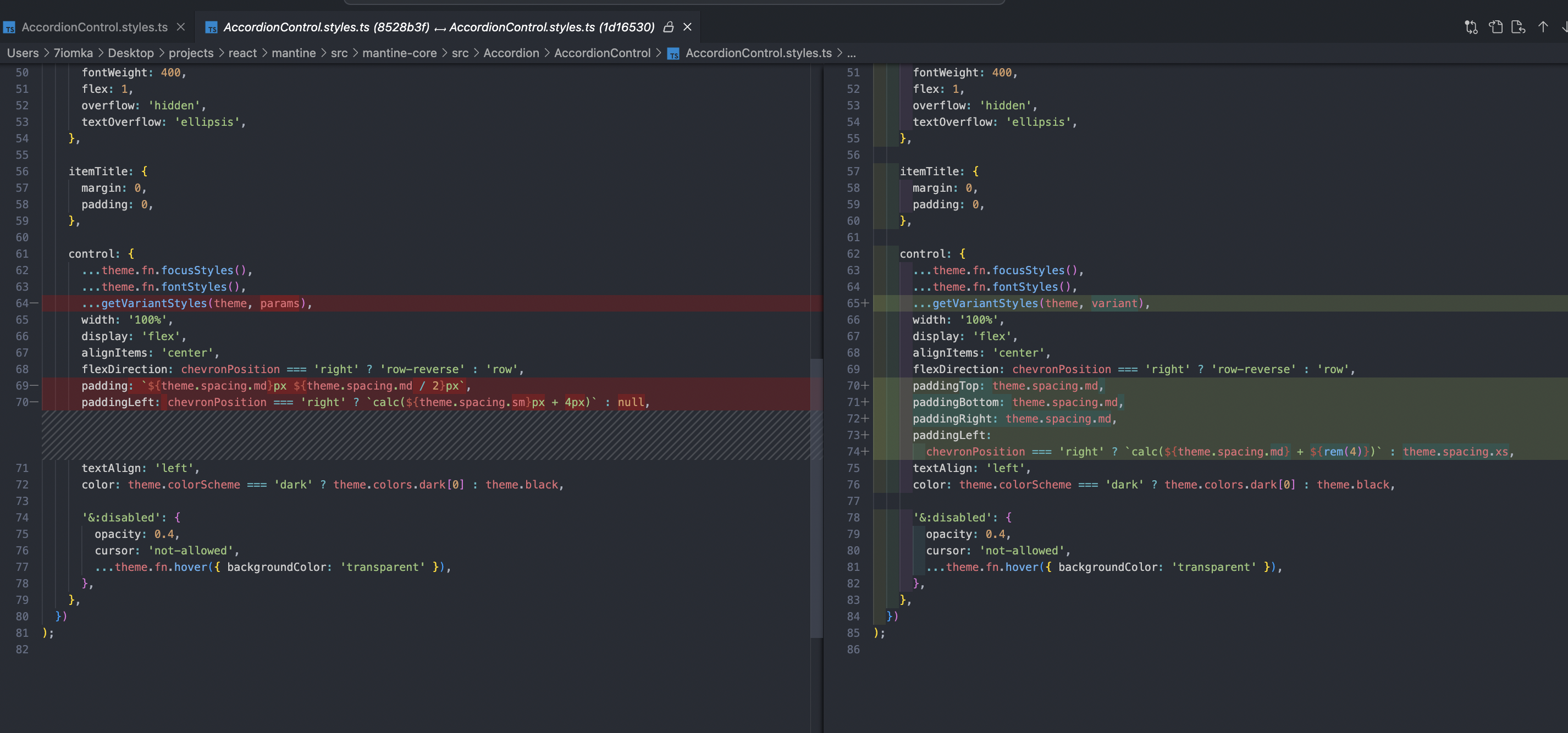 [V6] Accordion control padding wrong value · Issue #3933 · mantinedev ...