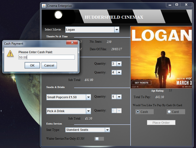 GitHub - O-Luhishi/Java-Cinema-Checkout-System: Cinema-Enterpriso GUI ...